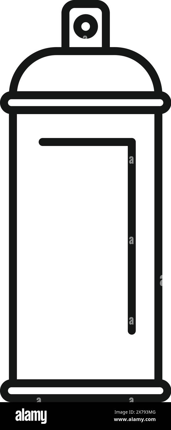 Einfache Linienzeichnung einer Sprühdose, perfekt für Symbol- oder Logo-Design Stock Vektor
