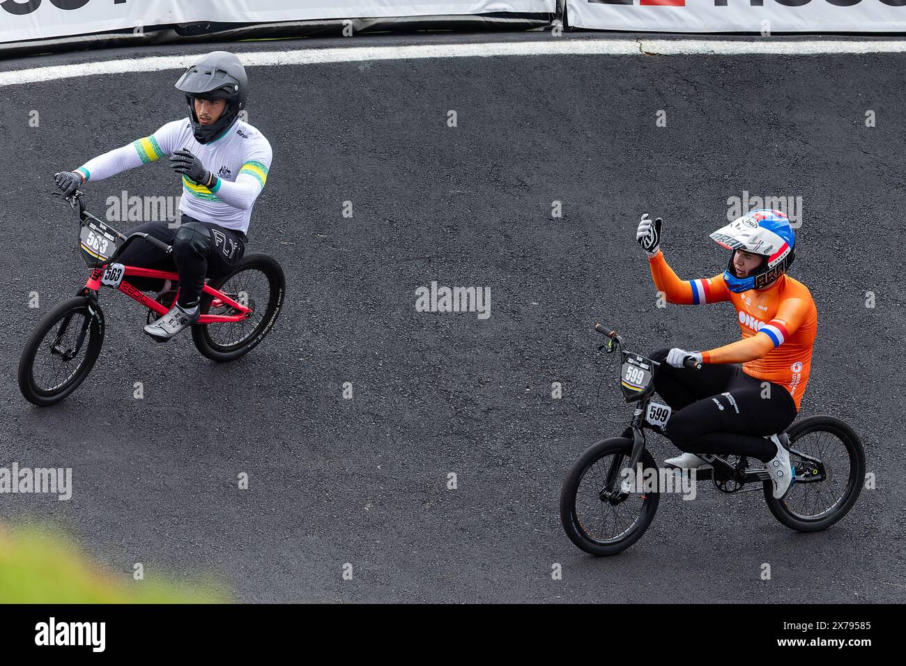 Rock Hill, Usa. Mai 2024. ROCK HILL, USA – 18. MAI: Casper Pipers of the Netherlands während der BMX Racing World Championships 2024 auf der Rock Hill BMX Supercross Track am 18. Mai 2024 in Rock Hill, USA. (Foto: Nico van Dartel/BSR Agency) Credit: BSR Agency/Alamy Live News Stockfoto