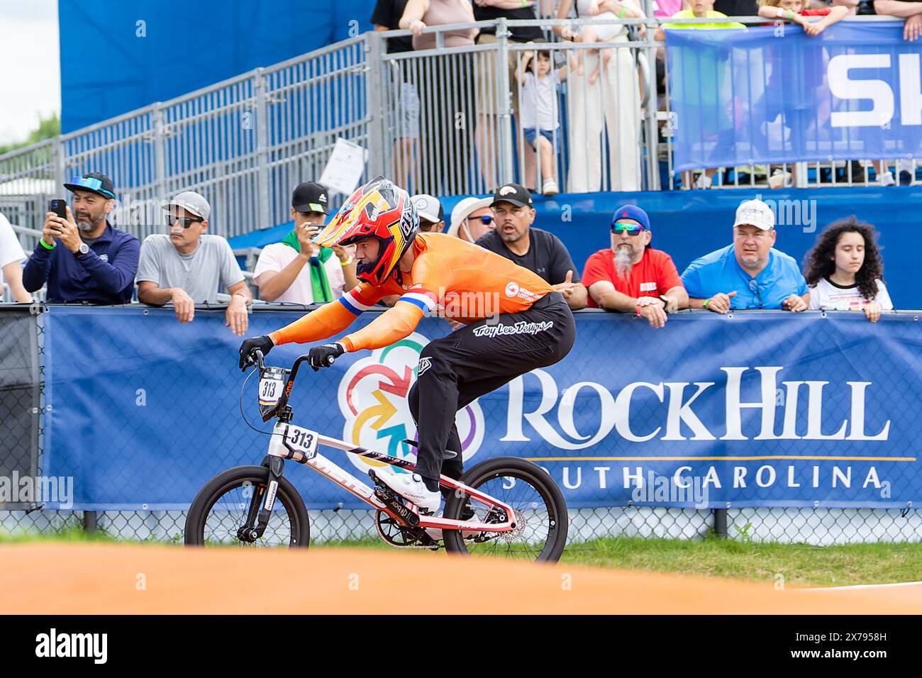 Rock Hill, Usa. Mai 2024. ROCK HILL, USA – 18. MAI: Niek Kimmann aus den Niederlanden während der BMX Racing World Championships 2024 auf der Rock Hill BMX Supercross Track am 18. Mai 2024 in Rock Hill, USA. (Foto: Nico van Dartel/BSR Agency) Credit: BSR Agency/Alamy Live News Stockfoto