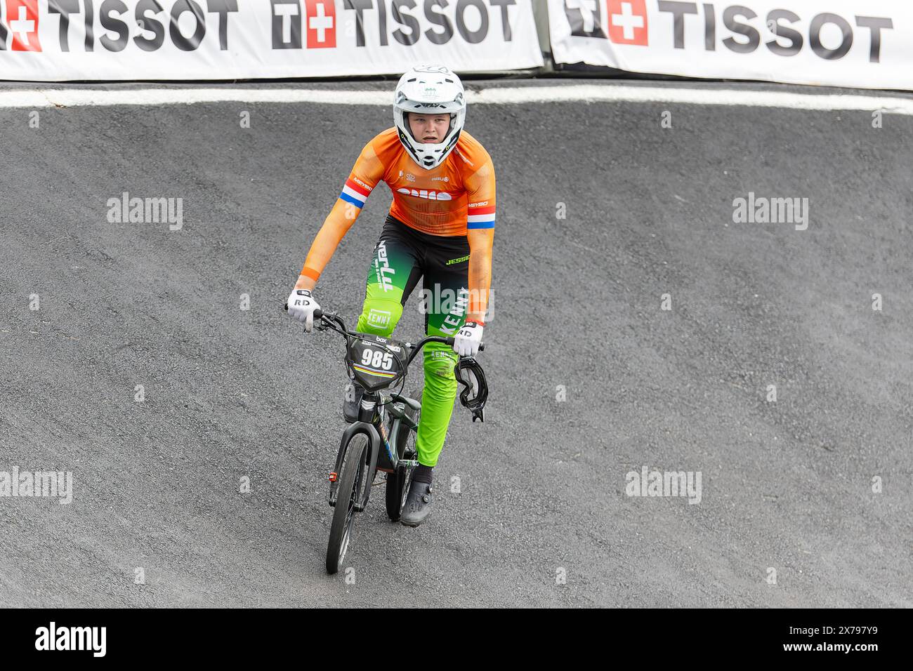 Rock Hill, Usa. Mai 2024. ROCK HILL, USA – 18. MAI: Jesse de Veer aus den Niederlanden während der BMX Racing World Championships 2024 auf dem Rock Hill BMX Supercross Track am 18. Mai 2024 in Rock Hill, USA. (Foto: Nico van Dartel/BSR Agency) Credit: BSR Agency/Alamy Live News Stockfoto