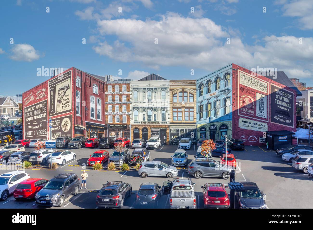 Riverside Market Mural, Lichfield Street, Christchurch Central, Christchurch, Canterbury, Neuseeland Stockfoto