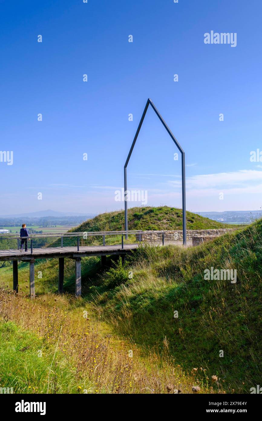 Heuneburg, Festung, Kelten, Freilichtmuseum, Keltenmuseum, Keltenstadt Pyren, Hundersingen, Herbertingen, Naturpark obere Donau Stockfoto