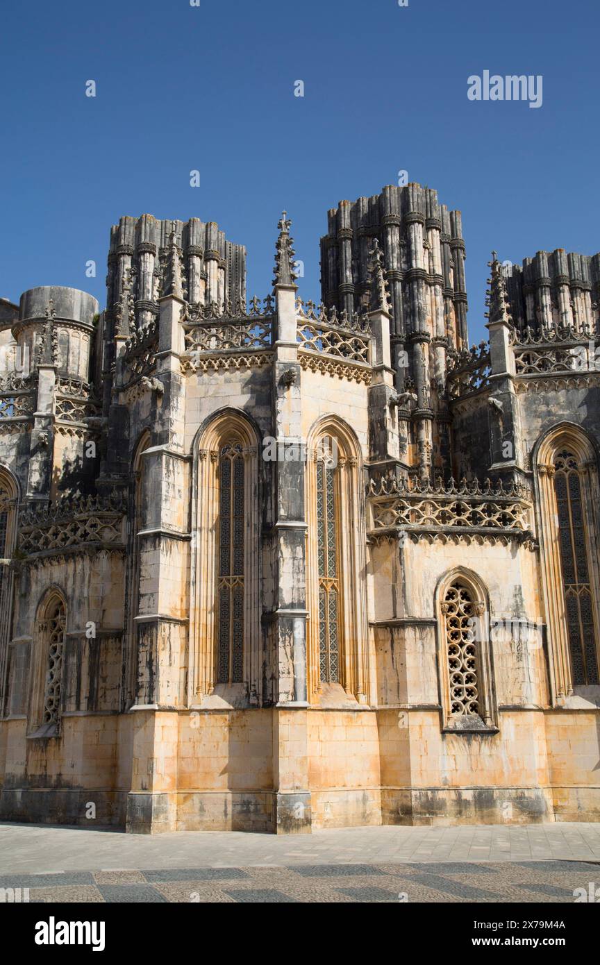 Das dominikanische Kloster von Santa Maria da Vitoria, UNESCO-Weltkulturerbe, Batalha, Portugal Stockfoto