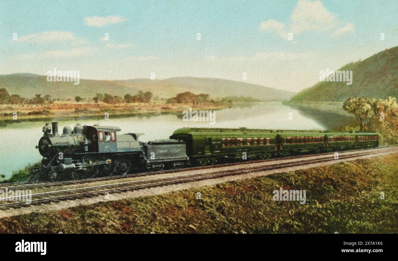 Black Diamond Express, Lehigh Valley Railroad, Pennsylvania. Stockfoto