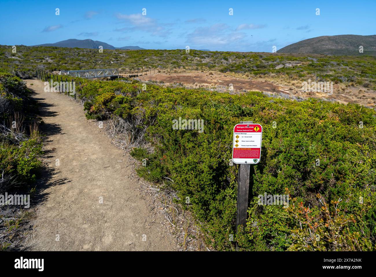 Maingon Blowhole auf dem Three Capes Track, Maingon Bay, Tasman Peninsula, Tasmanien Stockfoto