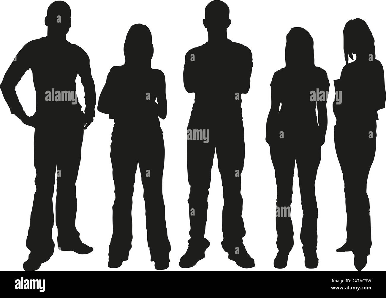 People Silhouetten Vektor-Set Stock Vektor