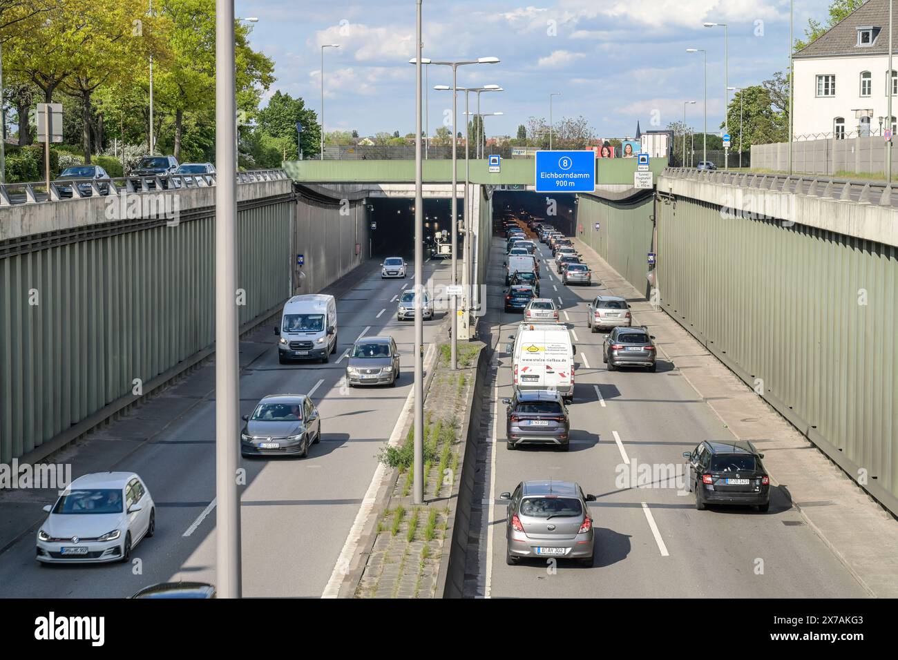 Flughafentunnel, Kurt-Schumacher-Damm, Tegel, Reinickendorf, Berlin, Deutschland *** Flughafentunnel, Kurt Schumacher Damm, Tegel, Reinickendorf, Berlin, Deutschland Stockfoto