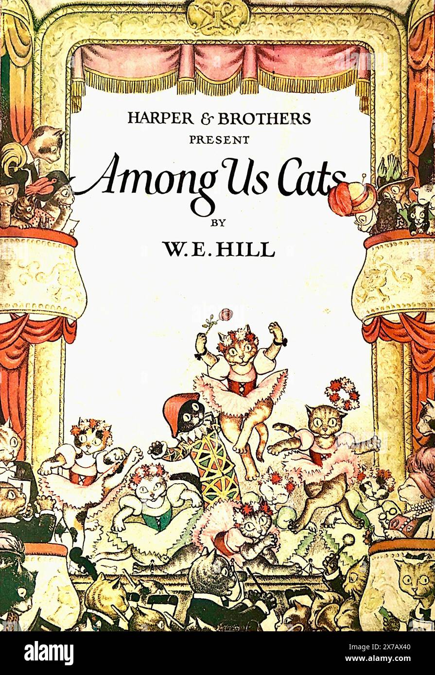 Cover des illustrierten Buches Amony US Cats von William Ely Hill, veröffentlicht von Harper and Brother am 6. November 1926 Stockfoto
