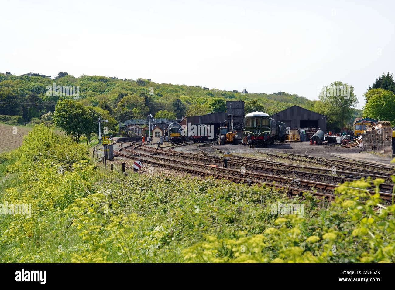Der zweite Bahnhof Weybourne an der North Norfolk Railway Poppy Line ist denkmalgeschützt. Stockfoto