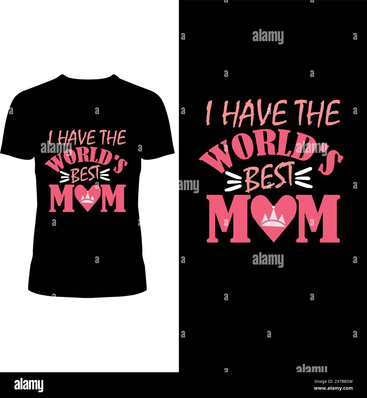 Ich habe das weltbeste Mom T-Shirt Cover Notebook Design Stock Vektor