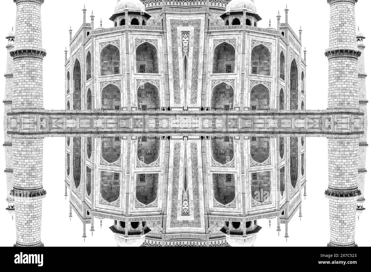 Bearbeitung des Taj Mahal in Photoshop Stockfoto