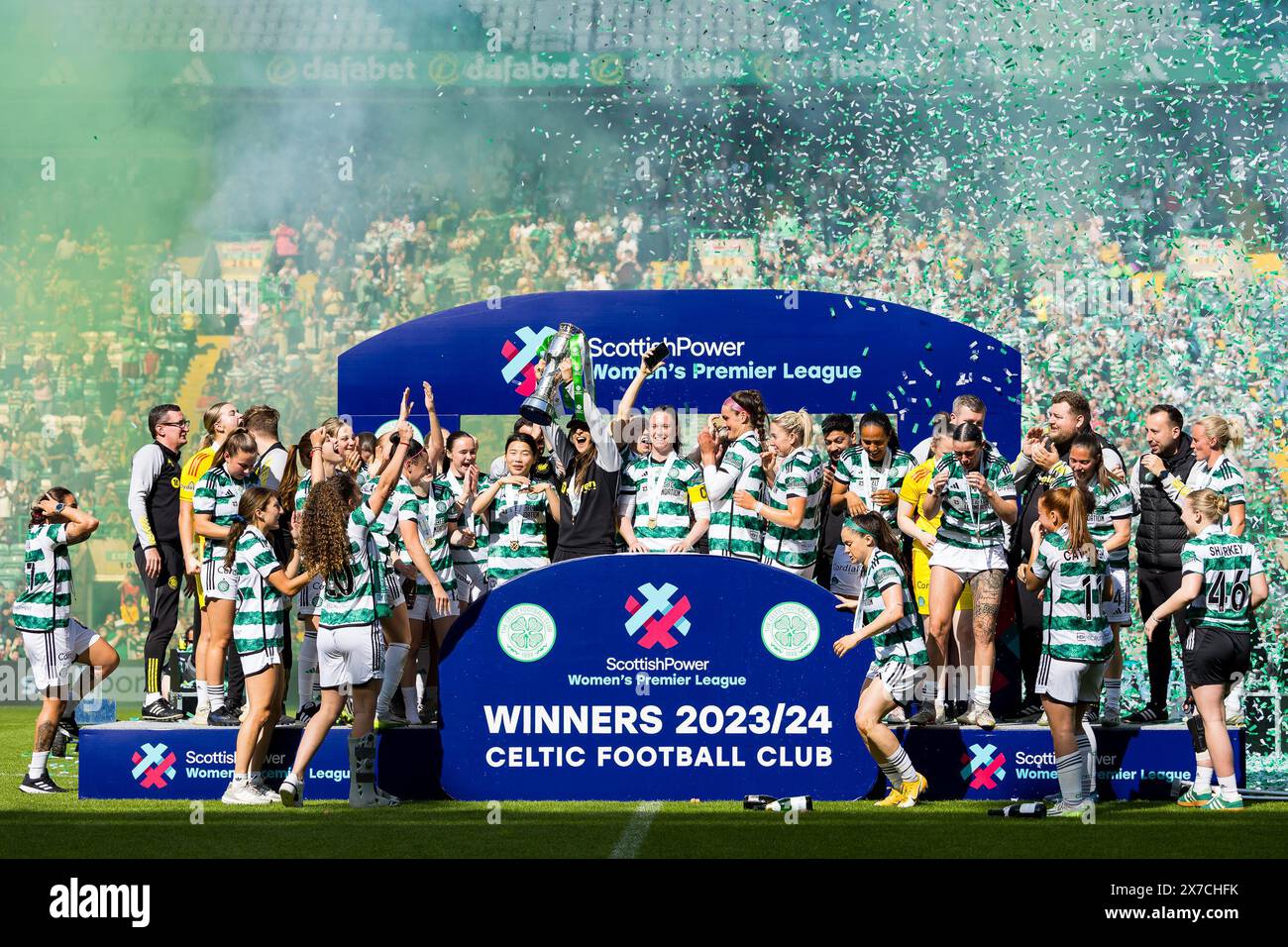 Glasgow, Schottland. 19. Mai 2024. Celtic gewinnt zum ersten Mal die Scottish Women’s Premier League Credit: Raymond Davies / Alamy Live News Stockfoto