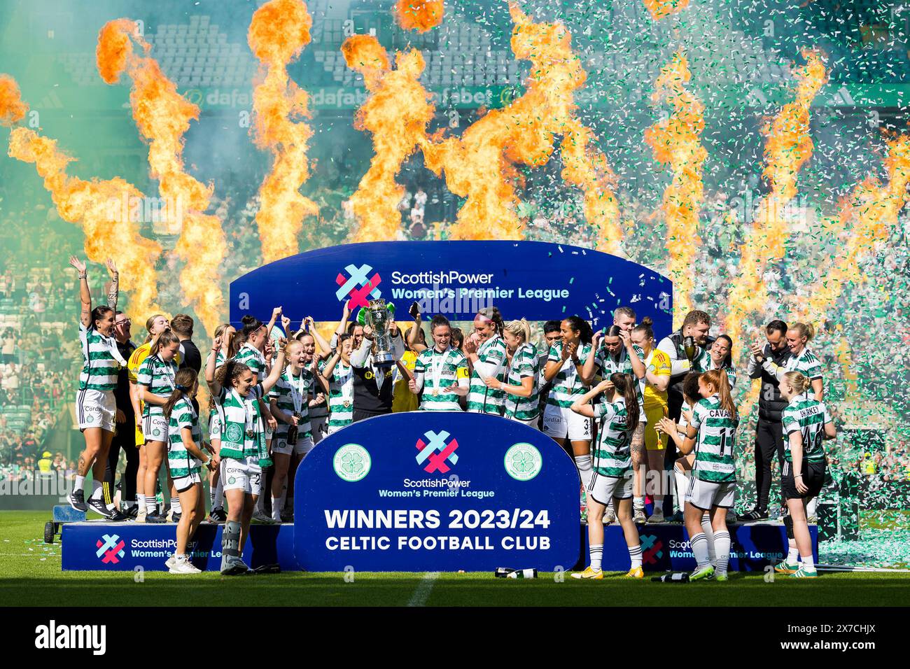 Glasgow, Schottland. 19. Mai 2024. Celtic gewinnt zum ersten Mal die Scottish Women’s Premier League Credit: Raymond Davies / Alamy Live News Stockfoto