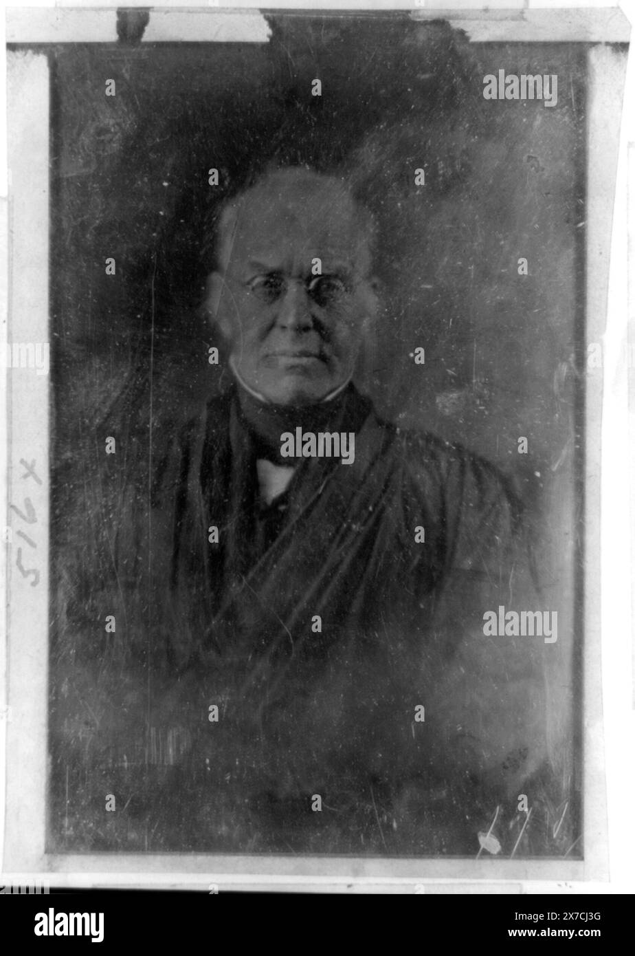 Joseph Story, halblanges Porträt, Vorderseite, mit Brille, auf Platte gekratzt: 117. Kratzer auf der Rückseite der Platte: 57; 516X., Transfer; U.S. war College; 1920. (DLC/PP-1920:46153)., ist Teil von: Daguerreotype Collection , produziert von Mathew Brady's Studio. Geschichte, Joseph, 1779-1845. Stockfoto