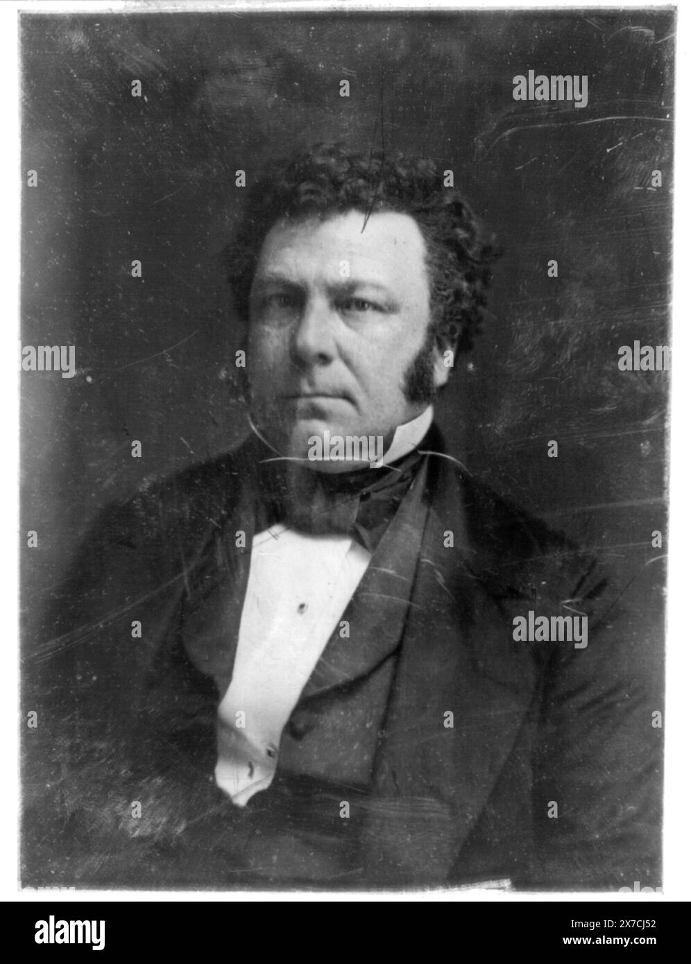 James Alfred Pearce, Kopf-und-Schultern-Porträt, fast nach vorne gerichtet, auf der Rückseite der Platte gekratzt: 147., Transfer; U.S. war College; 1920. (DLC/PP-1920:46153)., ist Teil von: Daguerreotype Collection , produziert von Mathew Brady's Studio. Pearce, James Alfred, 1805-1862. Stockfoto