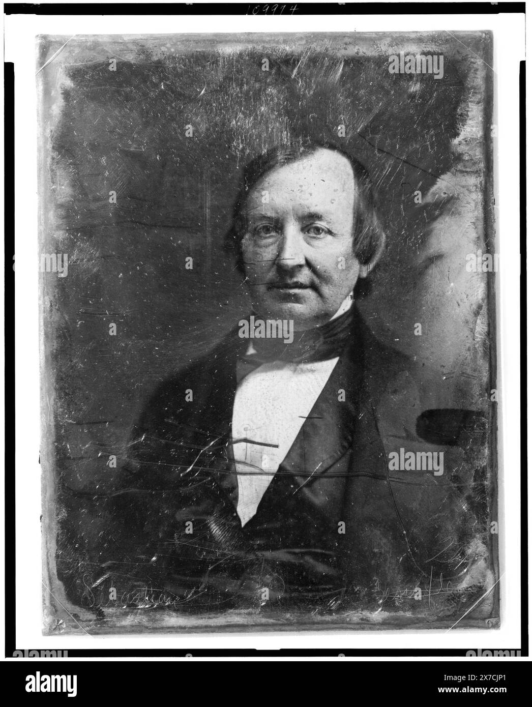 Charles Hazen Peaslee, Porträt in halber Länge, Dreiviertel nach links, Augen vorne, alternative Identifizierung: William King Sebastian, 1814-1865., auf Platte gekratzt: 213; Sebastian, Sen. [Unleserlich] auf Plattenrückseite: 162., Hallmark: Rinhart 21., Identifikation aus einem Gravur von J. C. Buttre for the U.S. Review, 1855., Transfer; U.S. war College; 1920. (DLC/PP-1920:46153)., ist Teil von: Daguerreotype Collection , produziert von Mathew Brady's Studio. Peaslee, Charles Hazen, 1804-1866. Stockfoto