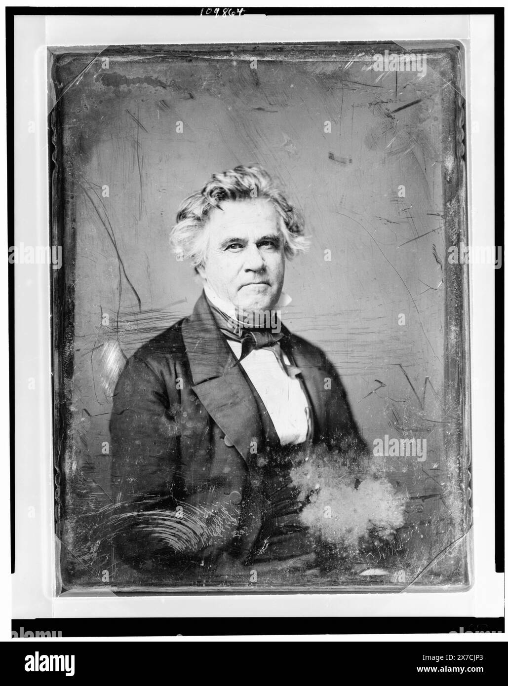 Shepherd knapp, Porträt in halber Länge, leicht nach rechts, Augen vorne, auf Platte gekratzt: 206; Shepherd knapp., Transfer; U.S. war College; 1920. (DLC/PP-1920:46153)., ist Teil von: Daguerreotype Collection , produziert von Mathew Brady's Studio. Knapp, Schäferhund, 1795-1875. Stockfoto