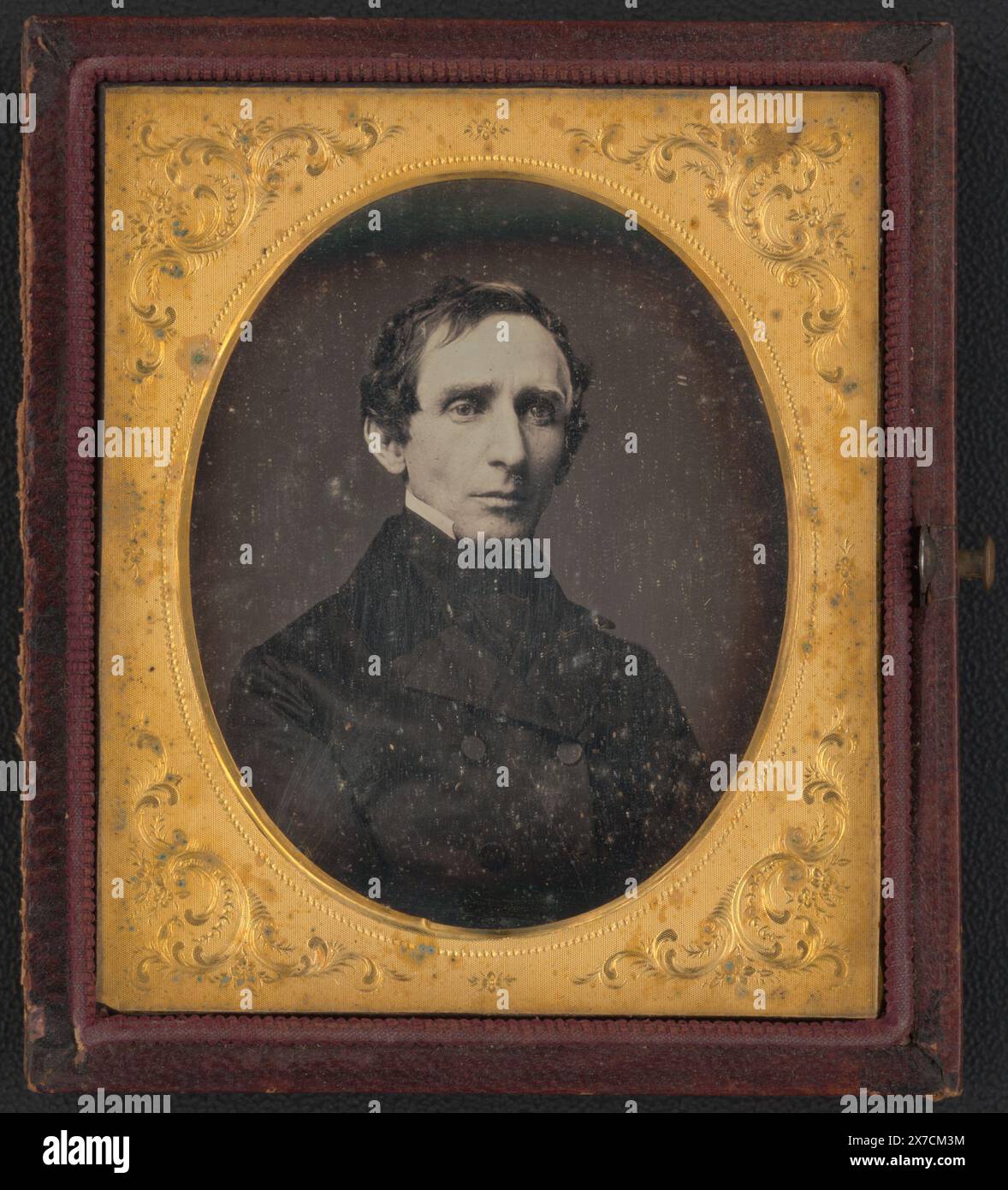 Professor Henry Hope Reed, Kopf-und-Schultern-Porträt, leicht nach rechts gerichtet, Titel von Library Staff. Geschrieben in Bleistift auf Etikett an der Vorderseite des Etuis: 'Professor Henry Reed.', Etui: Leder; glatt., Geschenk/Kauf; Michael Lehr und Robin Kelsey; 2021; (DLC/PP-2021:062)., Anbieter: Michael Lehr und Robin Kelsey. Reed, Henry, 1808-1854. University of Pennsylvania, People, 1850-1860. , Lehrer, 1850-1860. Stockfoto