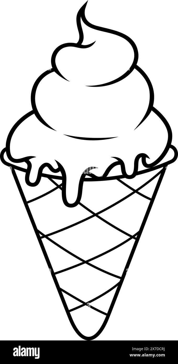 Illustration eines Eis. Designelement für Logo, Schild, Emblem. Vektorabbildung Stock Vektor