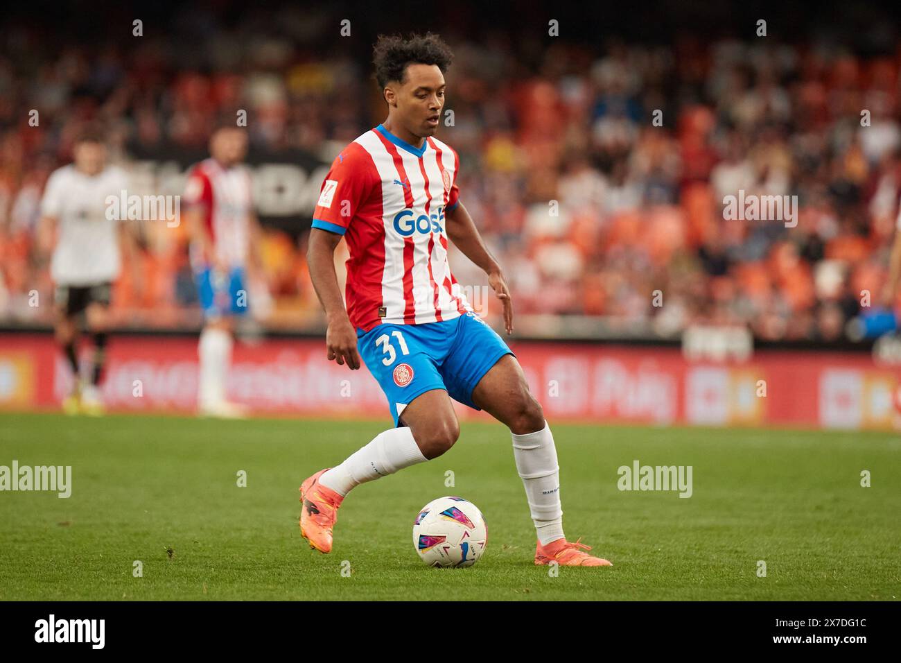 Valencia, Spanien. Mai 2024. VALENCIA, SPANIEN – 19. MAI: Jastin Garcia vom FC Girona während des LaLiga EA Sports Matches zwischen Valencia CF und Girona FC im Mestalla Stadium am 19. Mai 2024 in Valencia. (Foto von Jose Torres/Photo Players Images) Credit: Magara Press SL/Alamy Live News Stockfoto