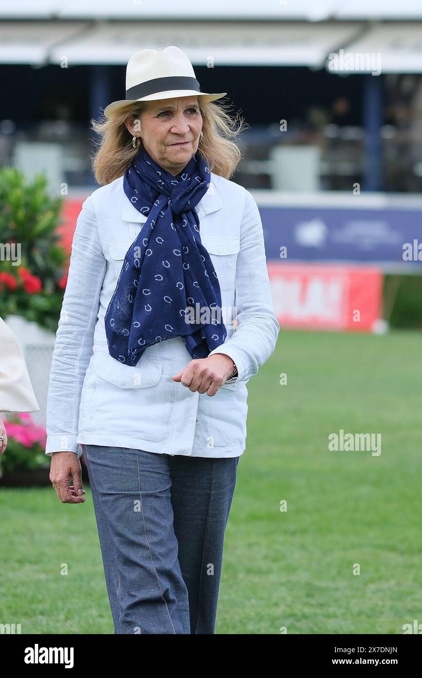 Prinzessin Elena von Borbon während der Longines Global Champions Tour Madrid im Club de Campo Villa de Madrid am 19. Mai 2024 in Madrid, Spanien. Stockfoto