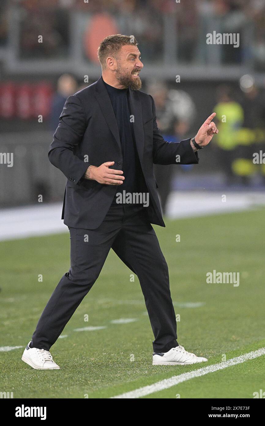 Stadio Olimpico, Rom, Italien. Mai 2024. Serie A Football; Roma versus Genua; Daniele de Rossi Coach von AS Roma Credit: Action Plus Sports/Alamy Live News Stockfoto