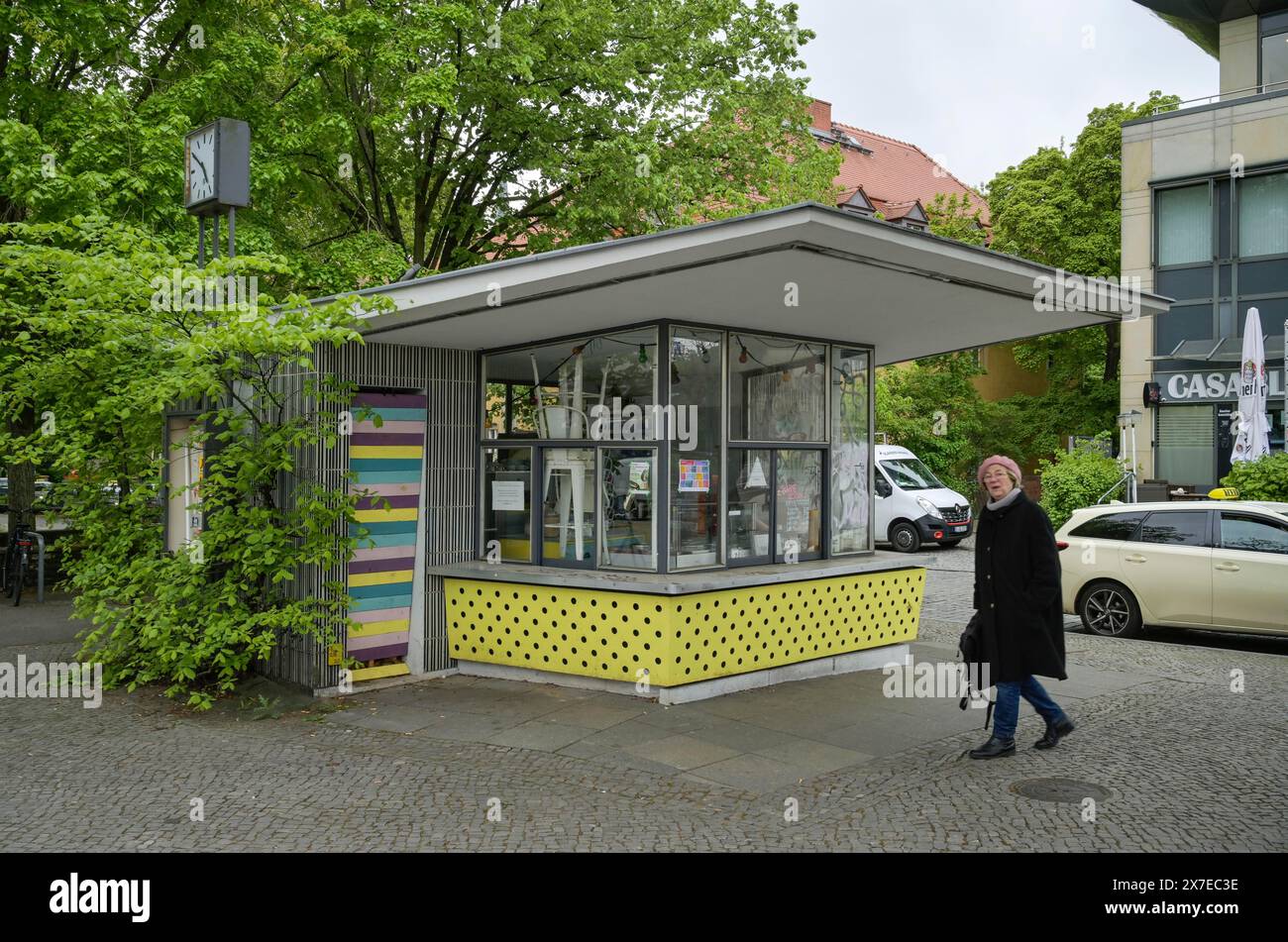 Kulturkiosk, ehemaliges Café und Eisdiele, alter Kiosk in Zehlendorf Mitte, Teltower Damm / Potsdamer Chaussee, Zehlendorf Stockfoto