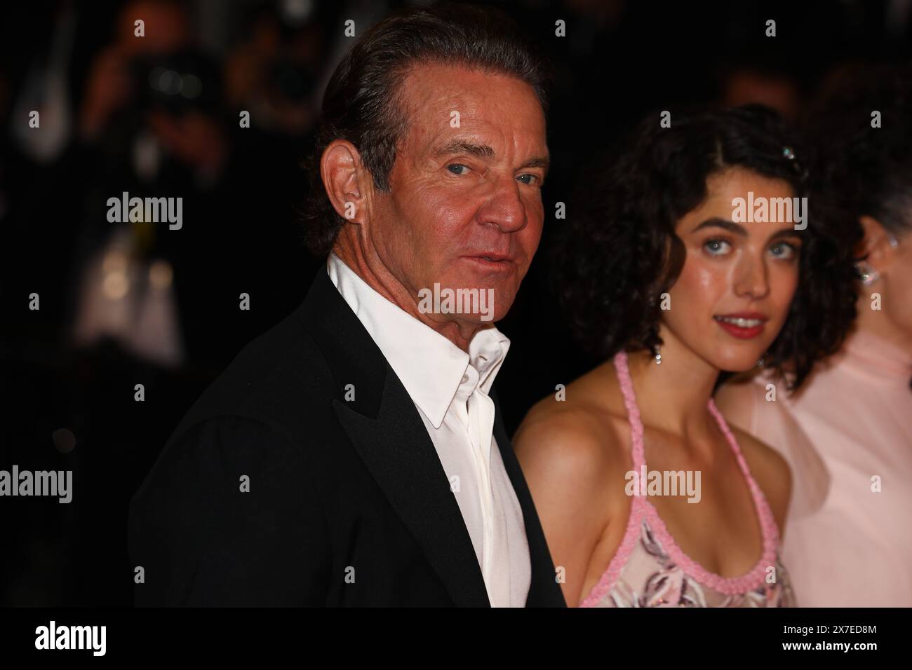 19. Mai 2024, Cannes, Cote D'azur, Frankreich: DENNIS QUAID geht auf dem roten Teppich vor der Premiere von „The Substance“ beim 77. Jährlichen Filmfestival von Cannes im Palais des Festivals in Cannes (Foto: © Mickael Chavet/ZUMA Press Wire) NUR ZUR REDAKTIONELLEN VERWENDUNG! Nicht für kommerzielle ZWECKE! Stockfoto