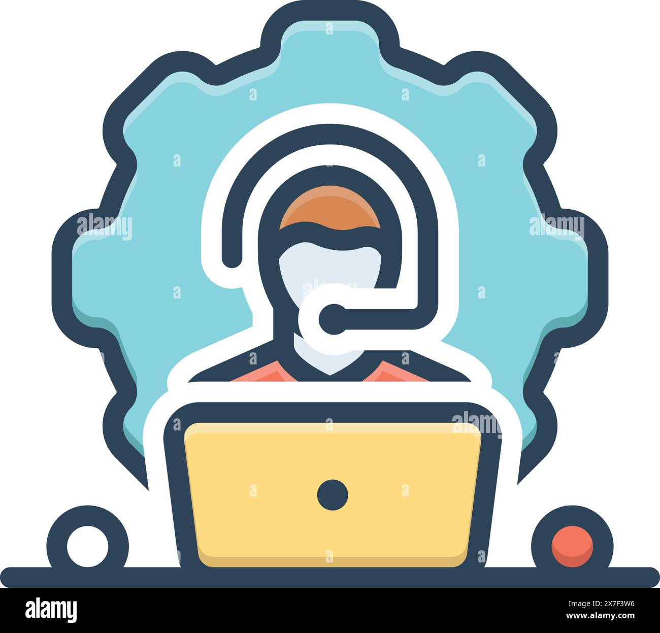 Symbol für technischen Support, Service Stock Vektor