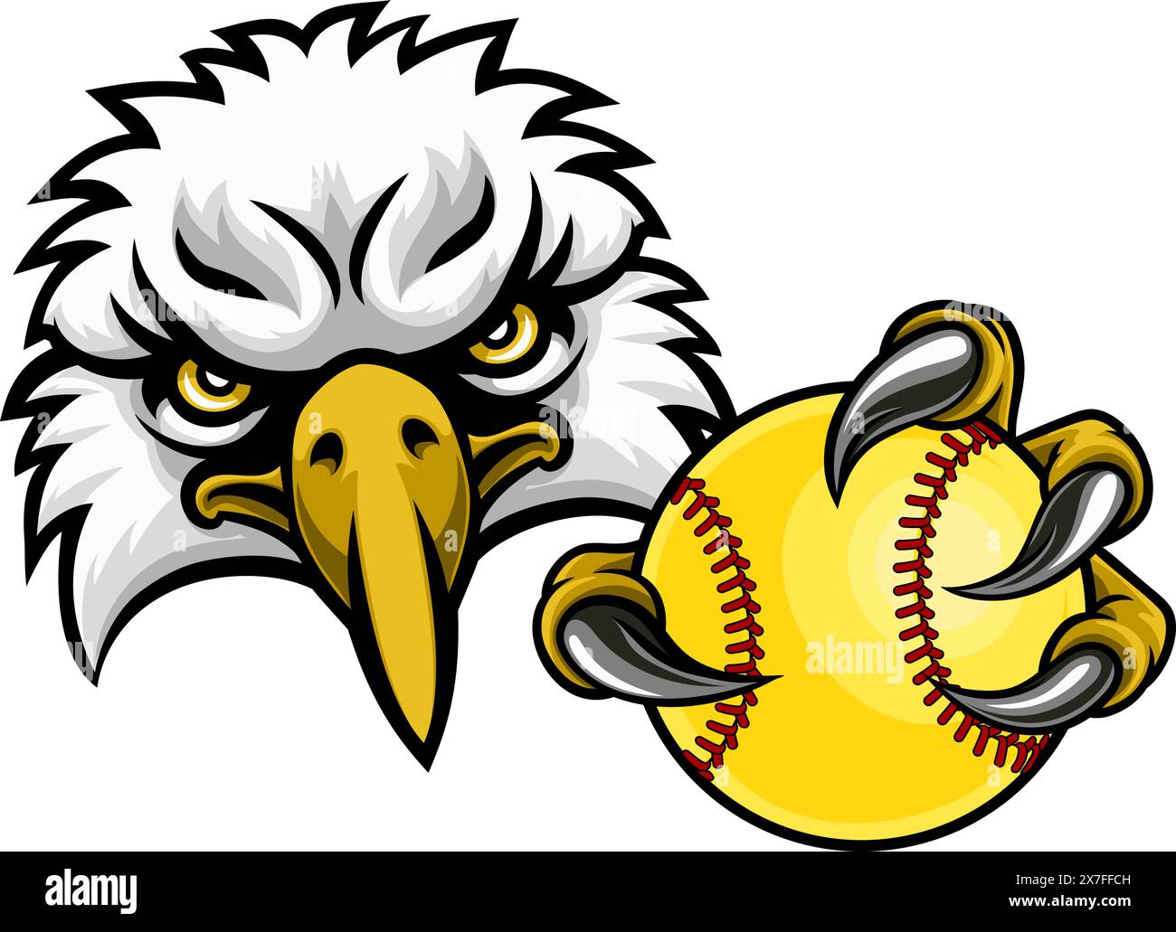 Eagle Softball Tiersport-Team Maskottchen Stock Vektor