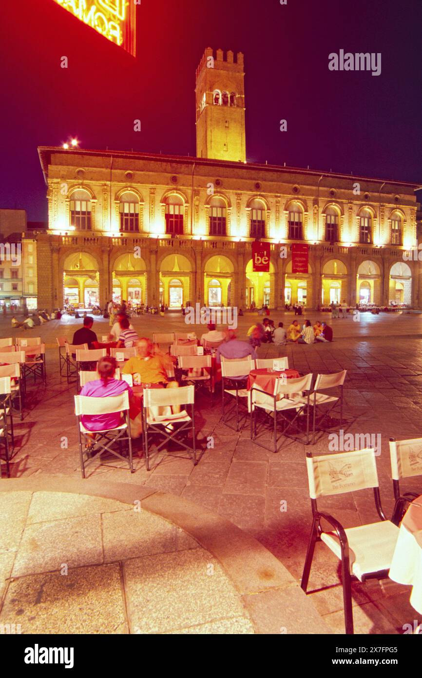 Italien, Emilia Romagna, Bologna, Piazza Magiore, Palazzo del Podestà, Palast Stockfoto