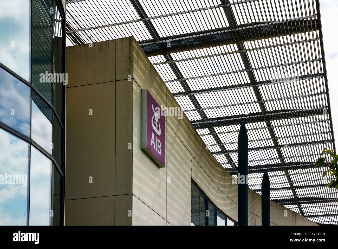 Bürogebäude der AIB Bank in Dublin, Irland. Irish Commerical Banking Financial Business Offices. Stockfoto