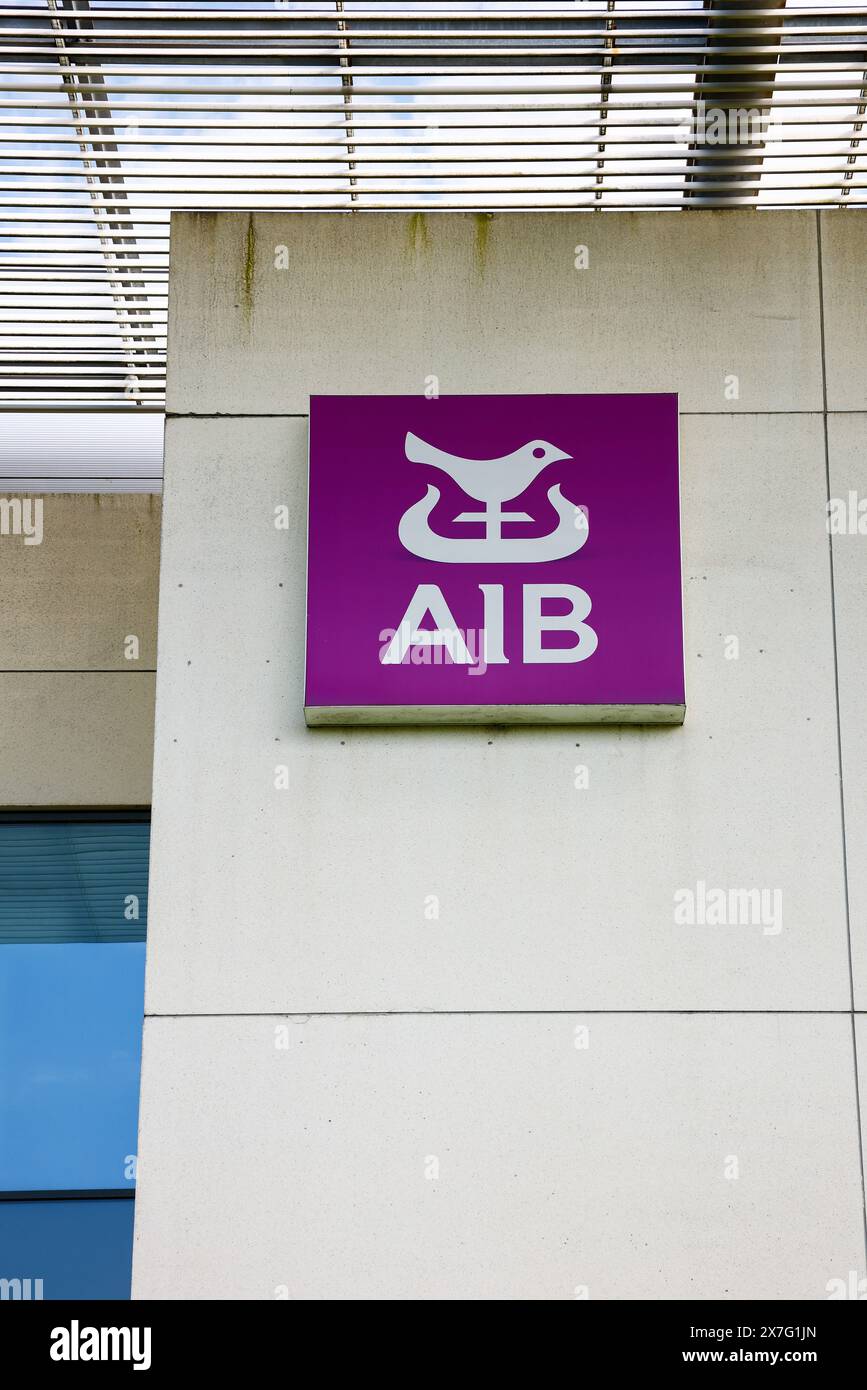 Bürogebäude der AIB Bank in Dublin, Irland. Irish Commerical Banking Financial Business Offices. Stockfoto