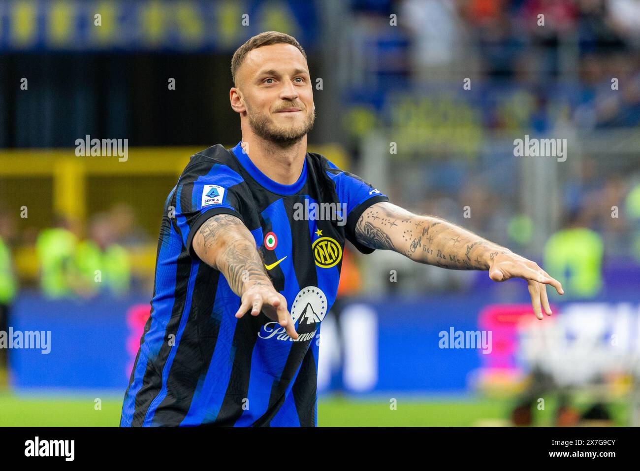 Mailand, Italien - 19. Mai 2024 - Inter vs Lazio Serie A - arnautovic marko f.c. internazionale Credit: Kines Milano/Alamy Live News Stockfoto