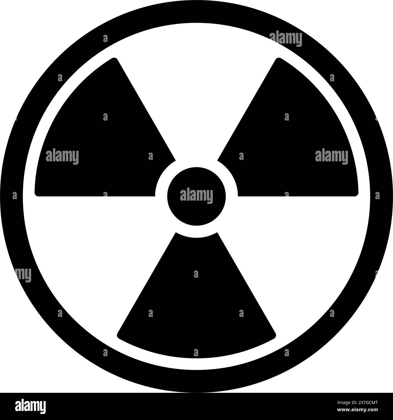 Symbol für radioaktives Symbol. Vektorabbildung Stock Vektor