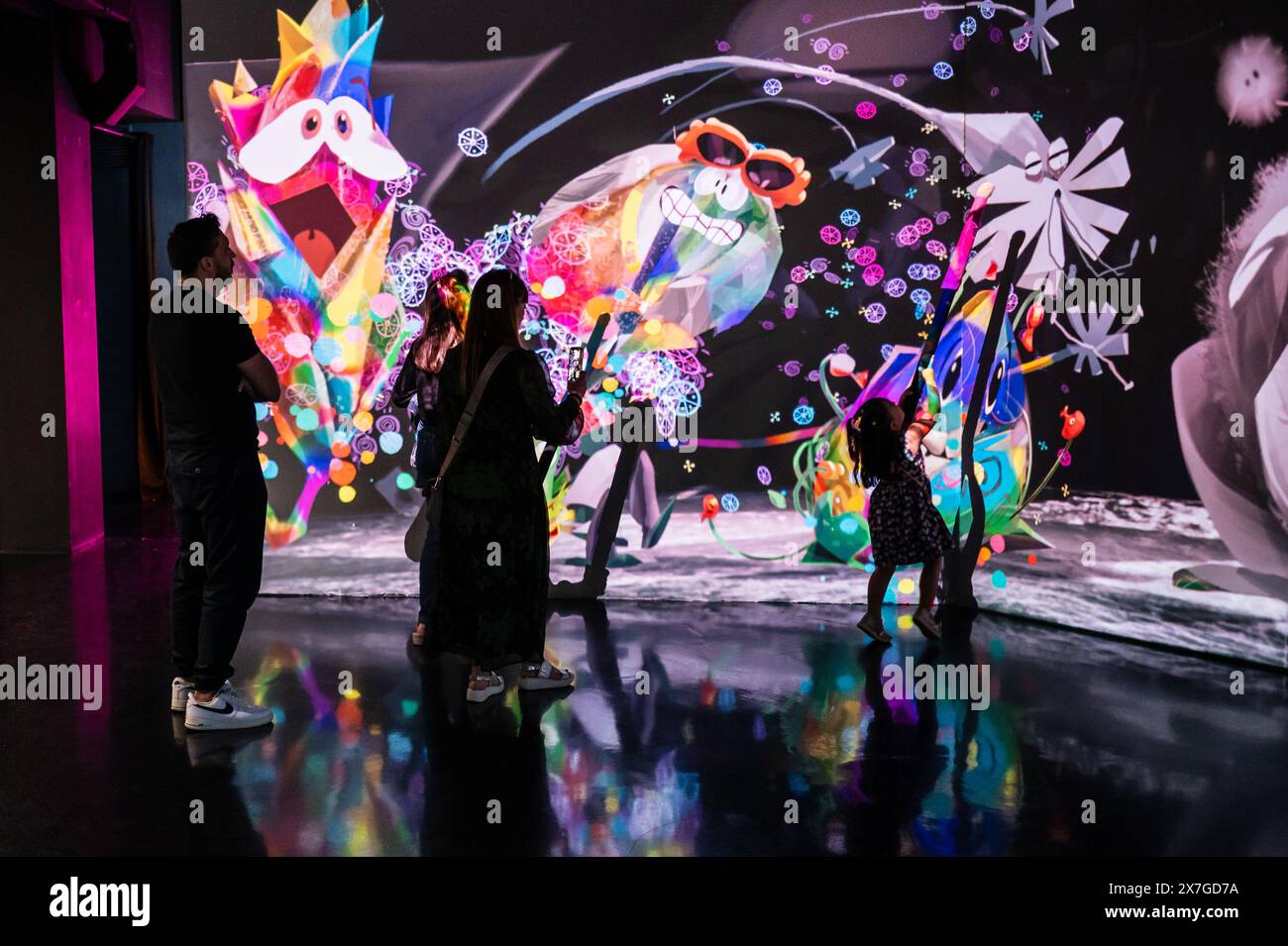 The World of Van Gogh ein einzigartiges Erlebnis und Ausstellung im Nomad Immersive Museum, Madrid, Spanien Stockfoto