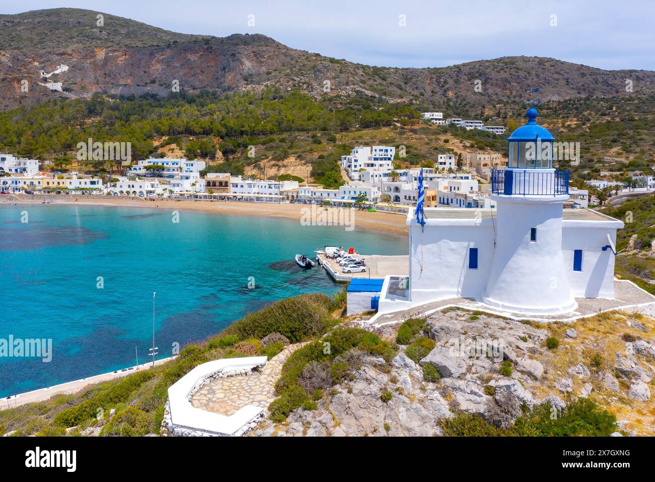 Das Dorf Kapsali auf der Insel Kithera in Griechenland. Stockfoto