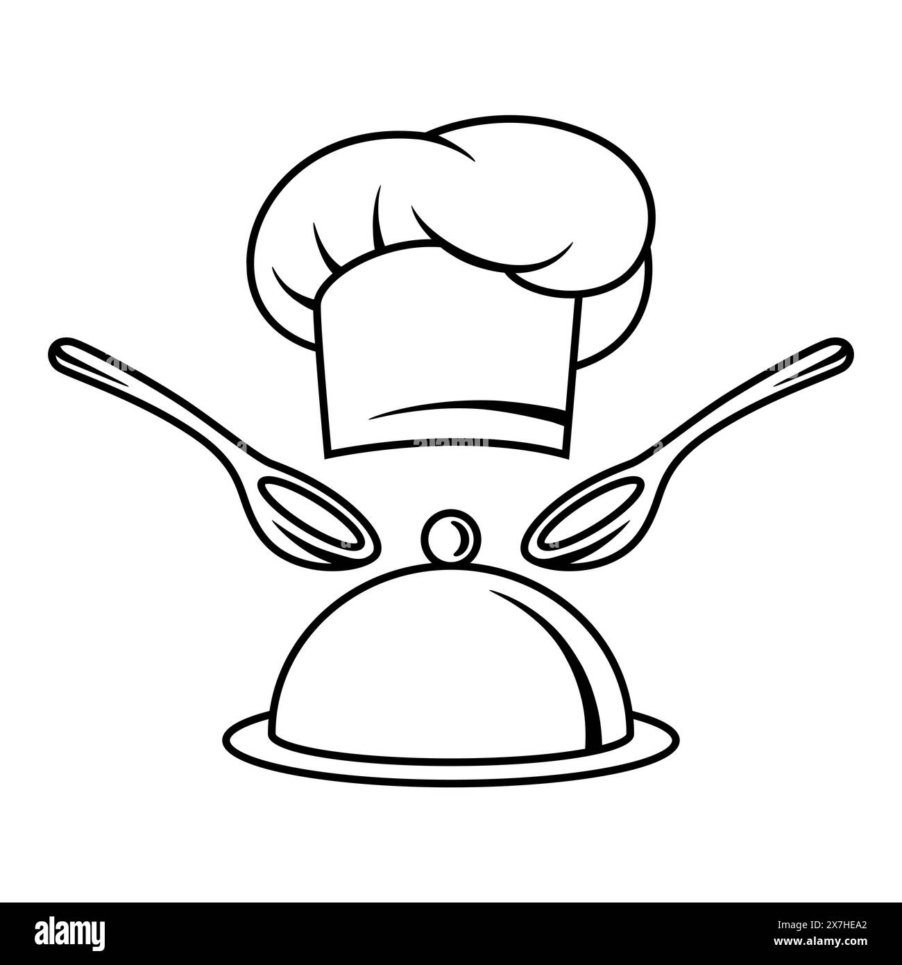 Illustration von Küchenutensilien. Kochutensilien für Zuhause und Restaurant. Stock Vektor