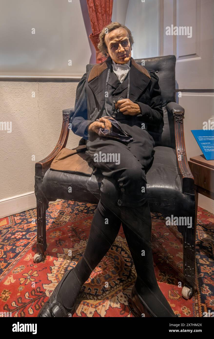 William Wilberforce (1759–1833). Madame Tussauds Wachsfigur, ca. 1933, im Wilberforce House Museum, Kingston upon Hull, Yorkshire, Großbritannien Stockfoto