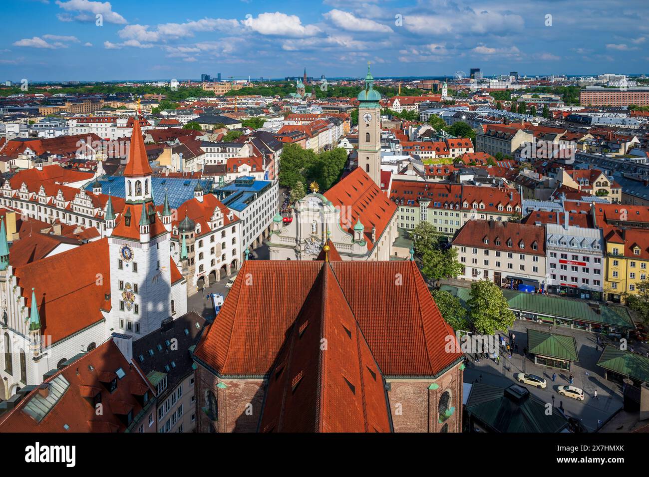 Skyline der Stadt, München, Bayern, Deutschland Stockfoto