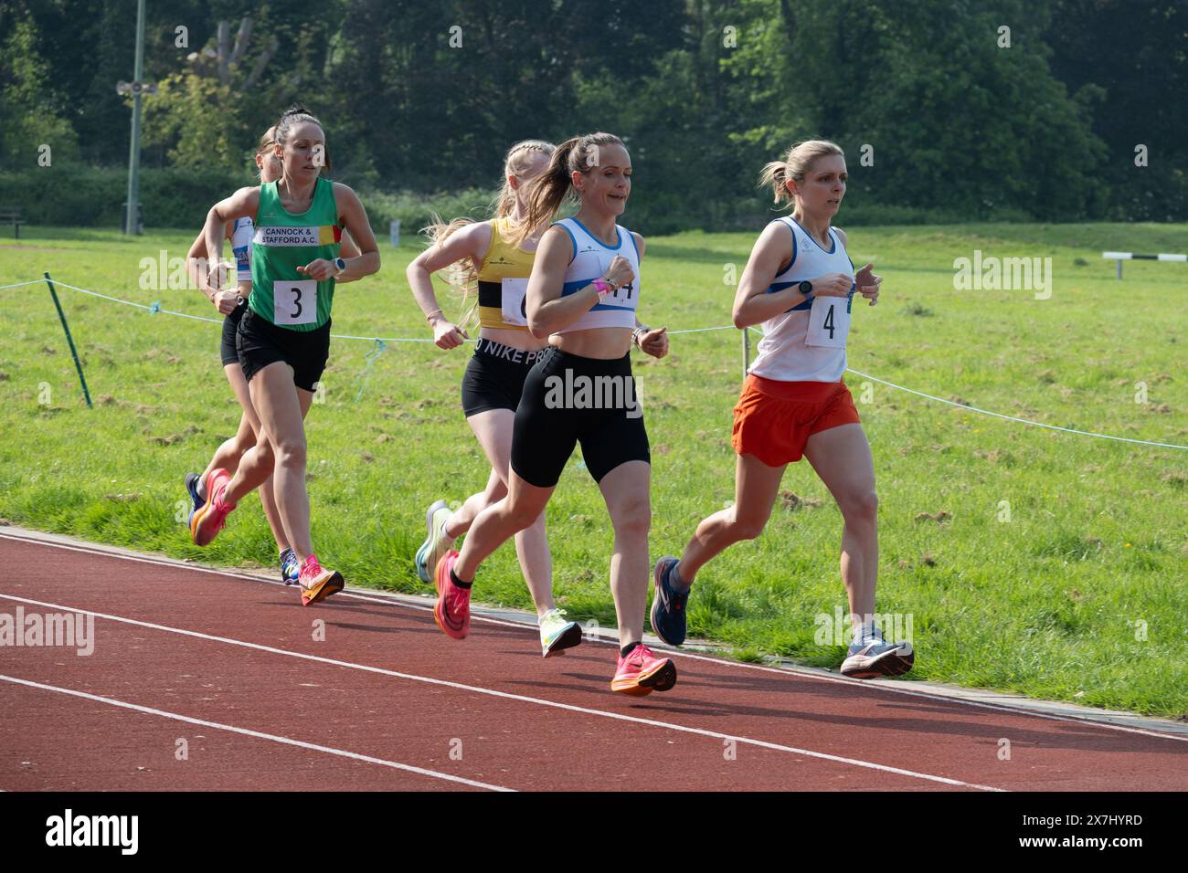 Club Athletics, Frauen-5000-m-Rennen, Leamington Spa, Großbritannien Stockfoto