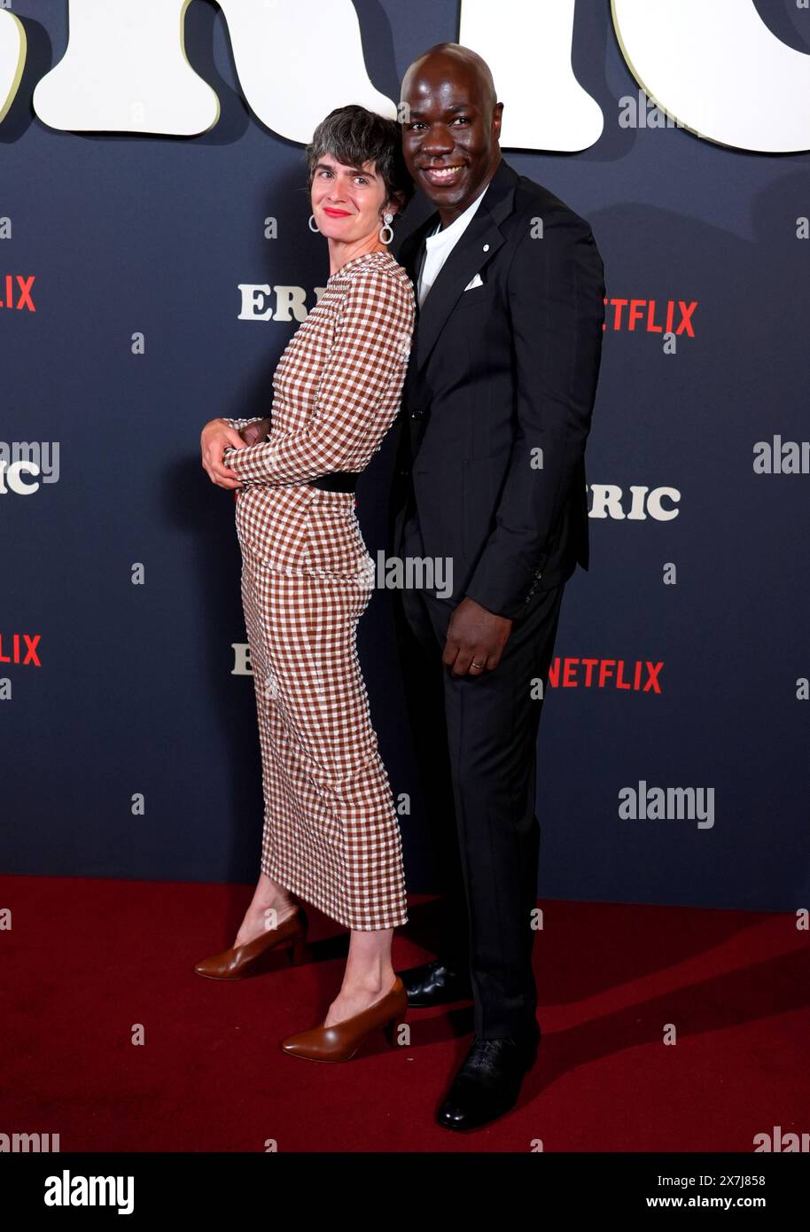 Gaby Hoffmann und McKinley Belcher III. Nahmen an der britischen Premiere der Netflix-Serie Eric im Ham Yard Hotel in London Teil. Bilddatum: Montag, 20. Mai 2024. Stockfoto