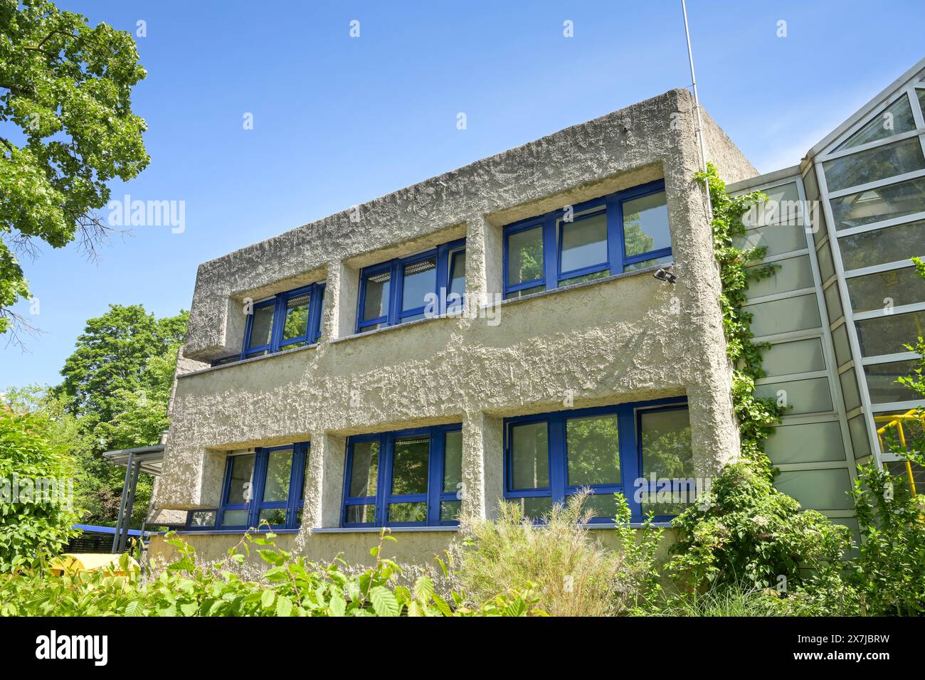 Sechseckiges FU-Rechenzentrum, Van´t-Hoff-Straße, Freie Universität Berlin, Dahlem, Steglitz-Zehlendorf, Berlin, Deutschland Stockfoto