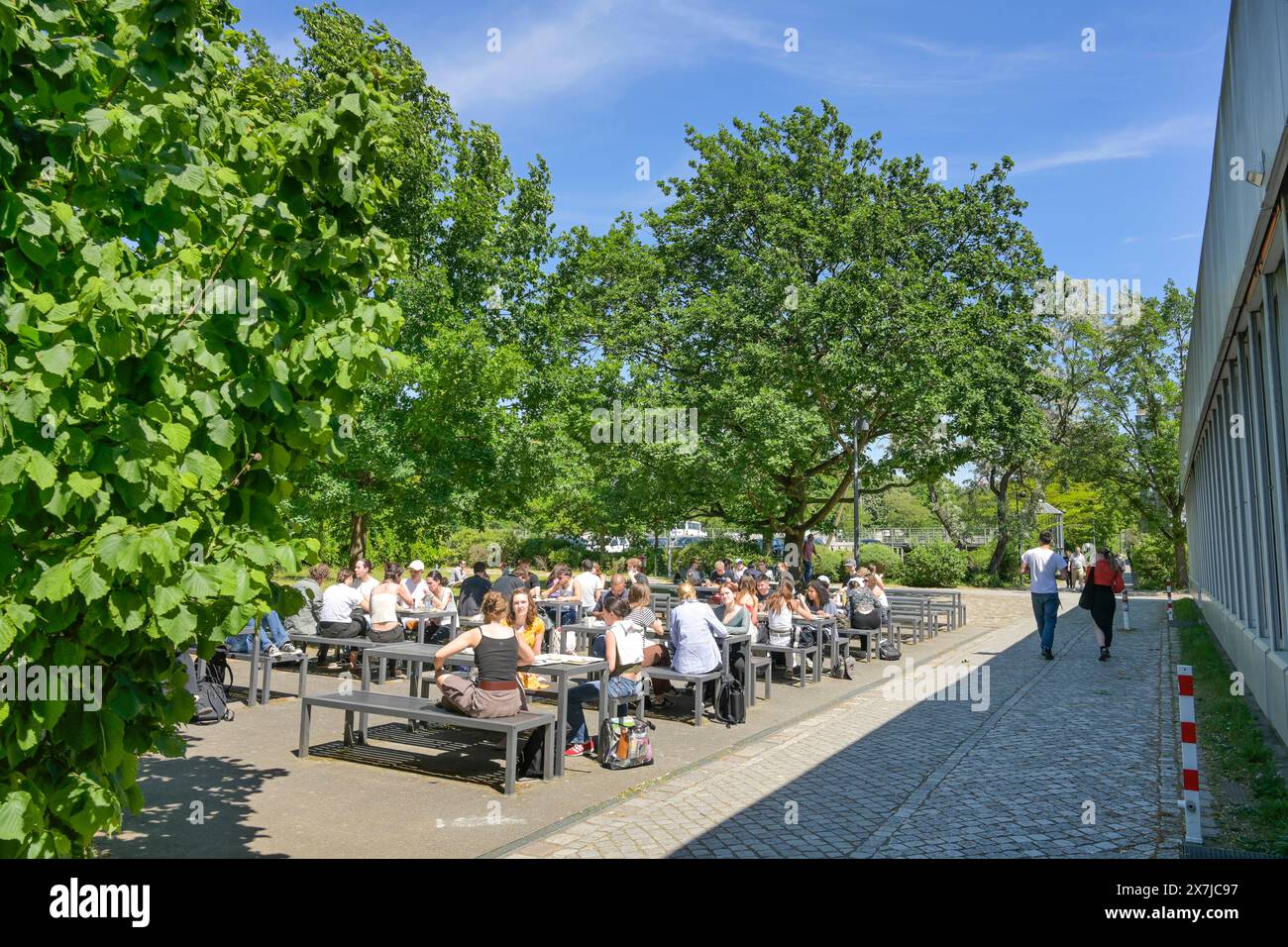 Mensa FU II, Silberlaube, Freie Universität, Habelschwerdter Allee, Dahlem, Steglitz-Zehlendorf, Berlin, Deutschland Stockfoto