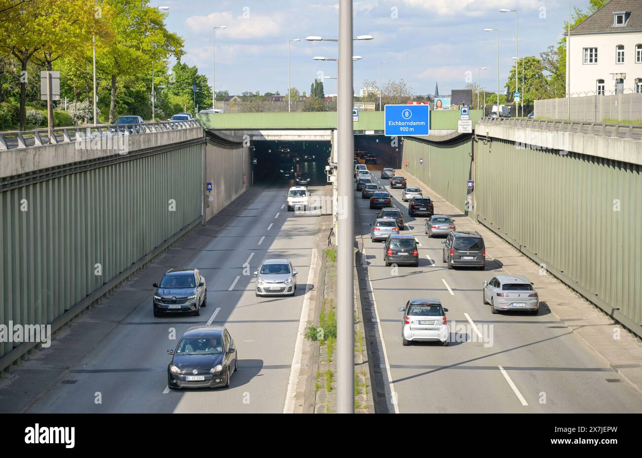 Flughafentunnel, Kurt-Schumacher-Damm, Tegel, Reinickendorf, Berlin, Deutschland *** Flughafentunnel, Kurt Schumacher Damm, Tegel, Reinickendorf, Berlin, Deutschland Stockfoto