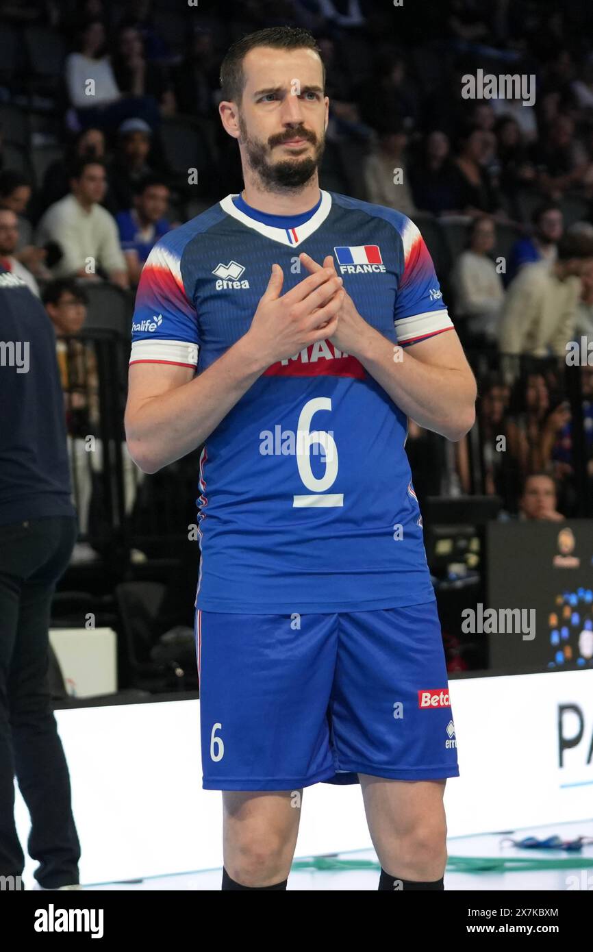 Benjamin Toniutti aus Frankreich während des Internationalen Freundschaftsvolleyballspiels zwischen Frankreich und den Niederlanden am 18. Mai 2024 in der Co'Met Arena in Orléans, Frankreich - Foto Laurent Lairys / DPPI Stockfoto