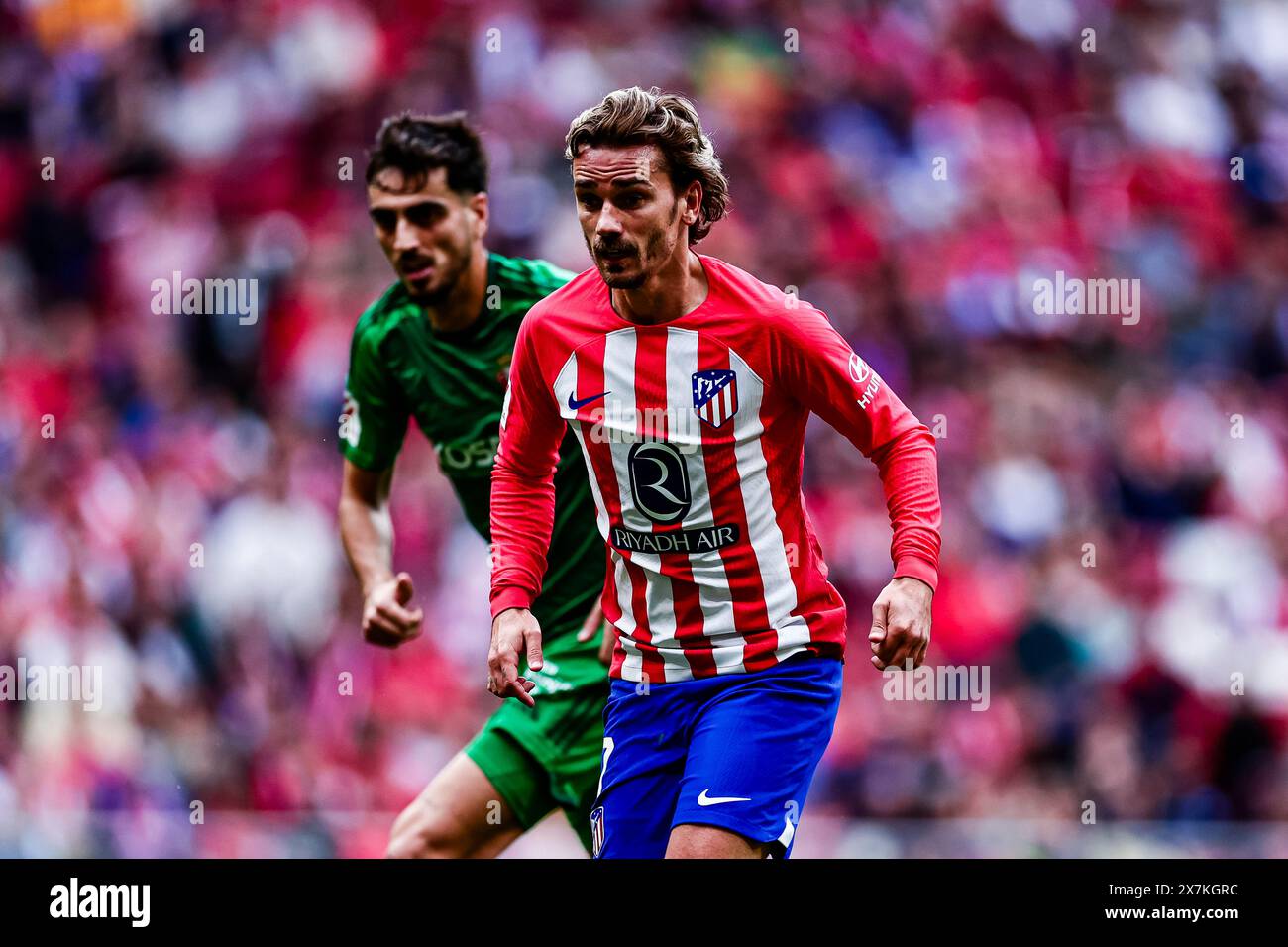 Madrid, Spanien. Mai 2024. CIVITAS Metropolitan Stadium Madrid, Spanien - 19. Mai: Antoine Griezmann von Atletico de Madrid im Einsatz während des LaLiga EA Sports Match zwischen Atletico de Madrid und C.. A Osasuna im Civitas Metropolitan Stadium am 19. Mai 2024 in Madrid, Spanien. (Foto von SPP) (Eurasia Sport Images/SPP) Credit: SPP Sport Press Photo. /Alamy Live News Stockfoto