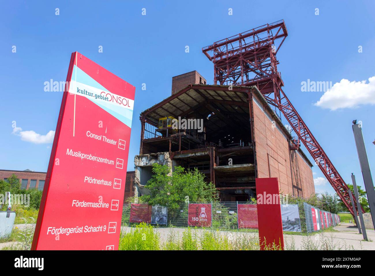 Zeche Consol in Gelsenkirchen. Die Zeche Consolidation, kurz Consol, war ein Kohlebergwerk und heute stehen die Anlagen unter Denkmalschutz Stockfoto