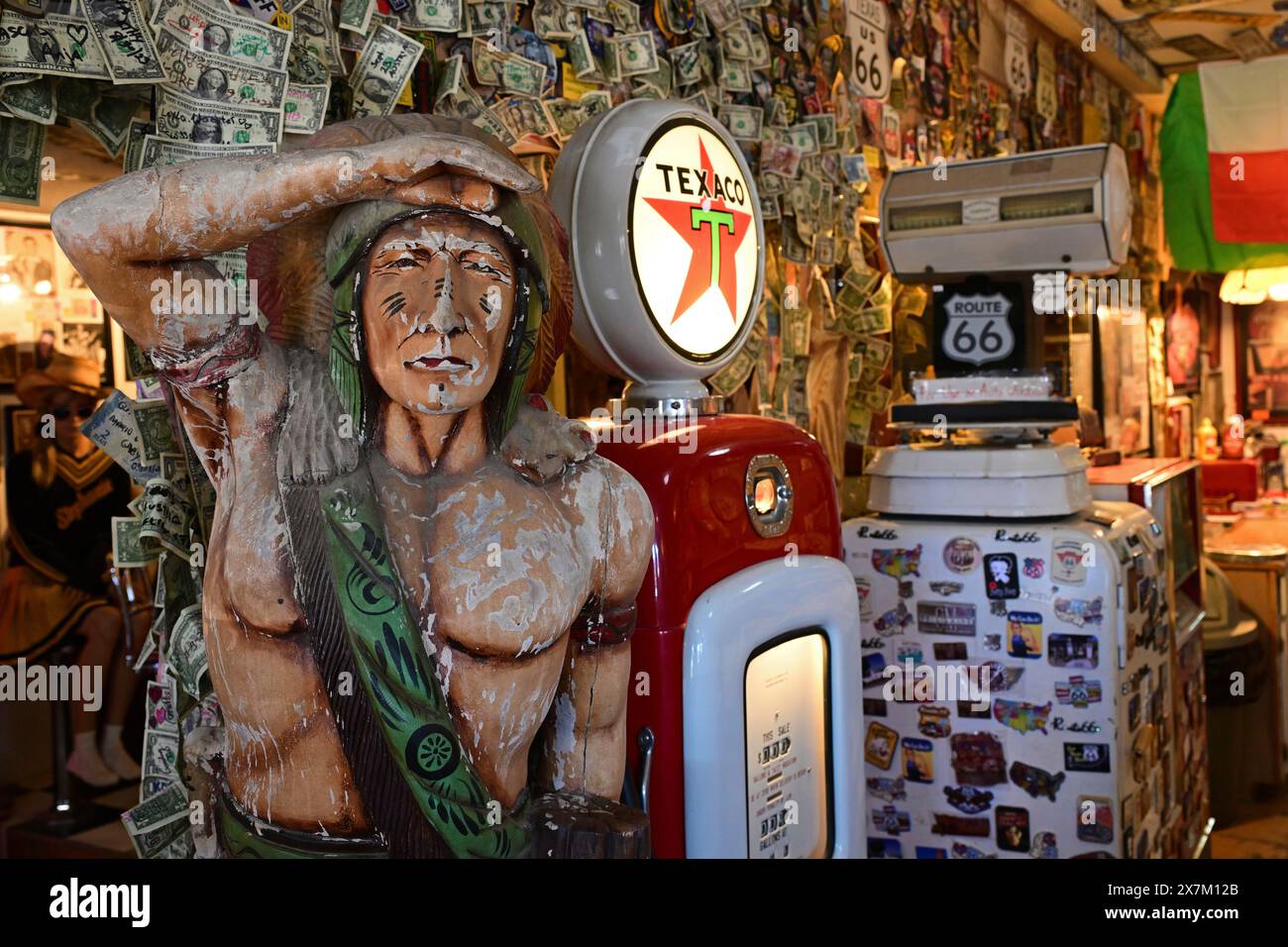 Hackberry General Store Dekoration, Route66, Hackberry, Arizona Stockfoto