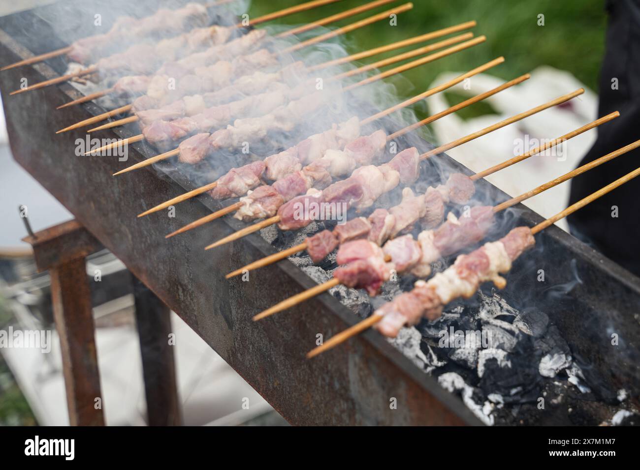 Ein paar leckere Kebabs Stockfoto